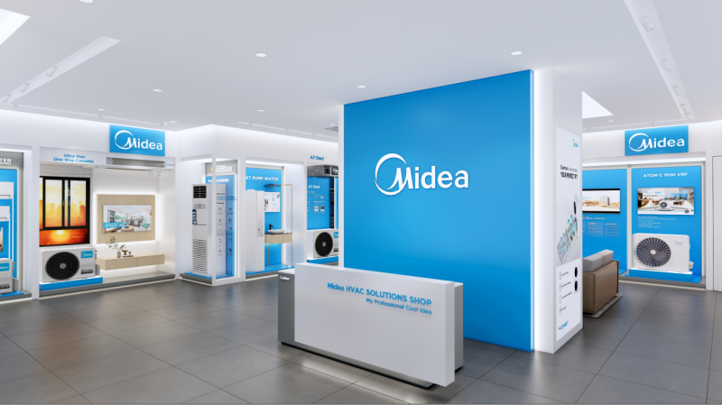 nhà phân phối điều hoà công nghiệp Midea chiller, VRF