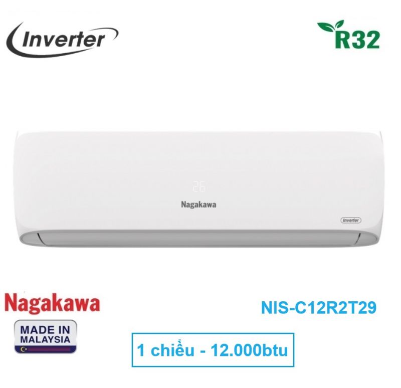 Điều hòa Nagakawa 12000 btu 1 chiều inverter NIS-C12R2T29 model 2024