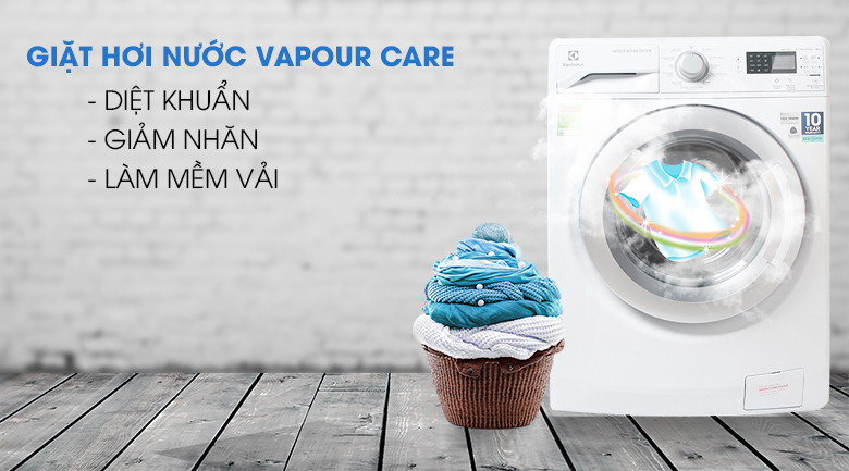 Máy giặt Electrolux 8 kg EWF12853 giá rẻ ở vinh- giặt hơi nước