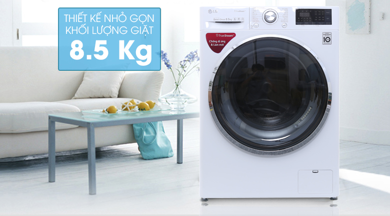 Máy giặt LG 8.5 kg inverter FC1485S2W- thiết kế đẹp mắt