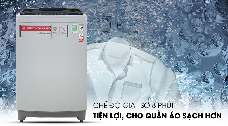 Máy giặt LG 10.5 kg cửa trên T2350VS2M- 8 chương trình giặt tiện lợi
