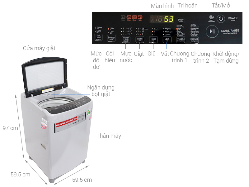 Máy giặt LG 13.5 kg inverter T2553VS2M