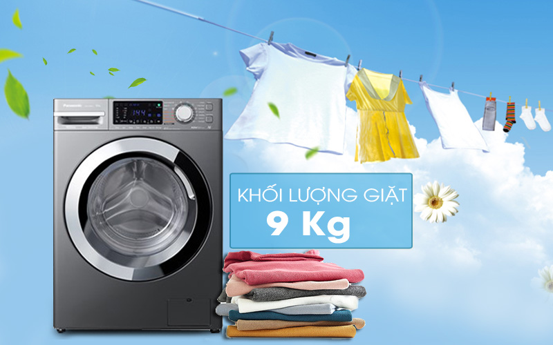 Máy giặt Panasonic 9 Kg NA-V90FX1LVT- khối lượng giặt 9kg