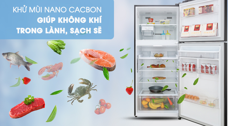 Tủ lạnh LG 393 lít GN-D422BL giá rẻ- khử mùi nano carbon