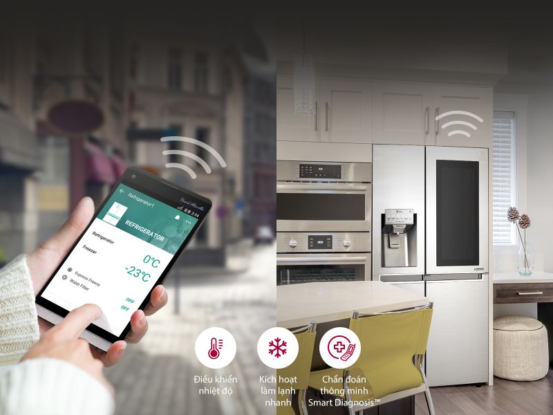 Tủ lạnh LG Door-in-Door 601 lít GR-X247JS- điều khiển thông minh smart thinQ