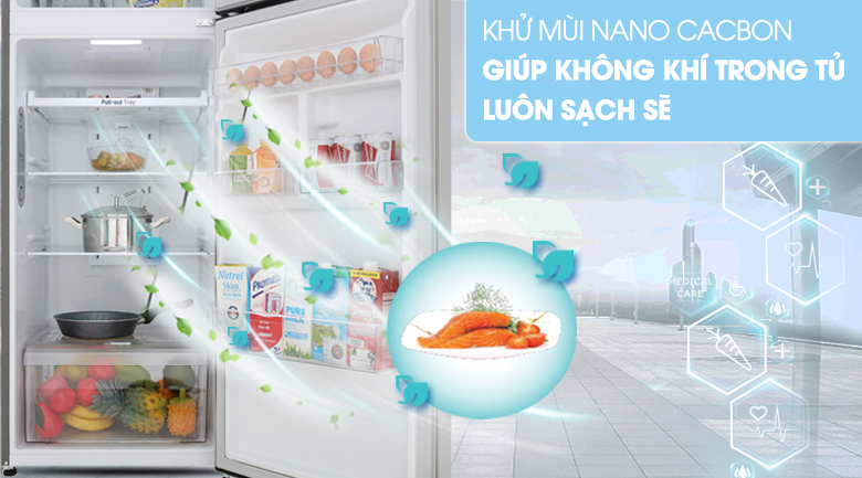 Tủ lạnh LG  315 lít GN-M315PS- công nghệ khử mùi nano carbon