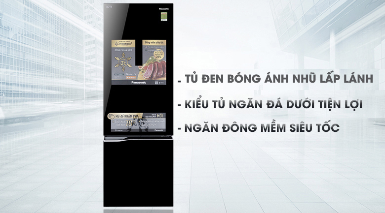 Tủ lạnh Panasonic 322 Lít NR-BC369QKV2- thiết kế đẹp