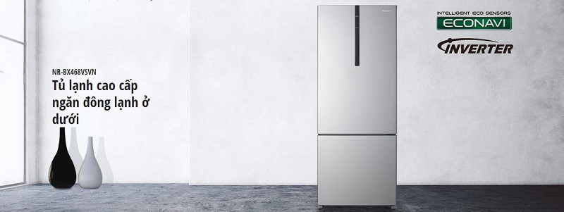 Tủ lạnh Panasonic 405 lít NR-BX468VSVN giá rẻ ở tp vinh nghệ an