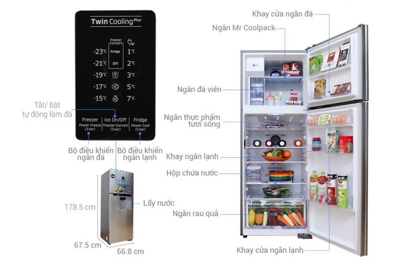 Tủ lạnh Samsung 380 lít RT38K5982SL/SV ( làm đá ngoài)