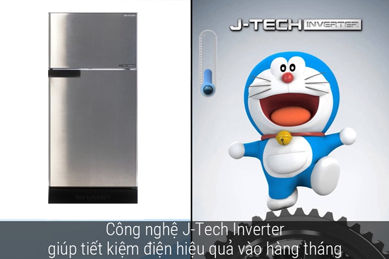 Tủ lạnh Sharp 150L inverter SJ-X176E-SL- công nghệ j-tech của sharp