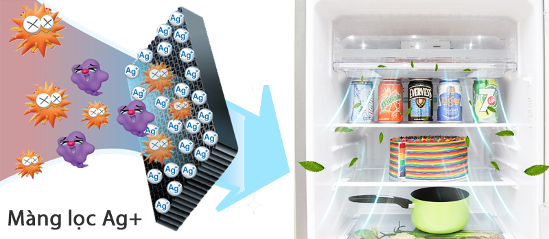 Tủ lạnh Sharp 150L SJ-X176E-SL- kháng khuẩn bạc