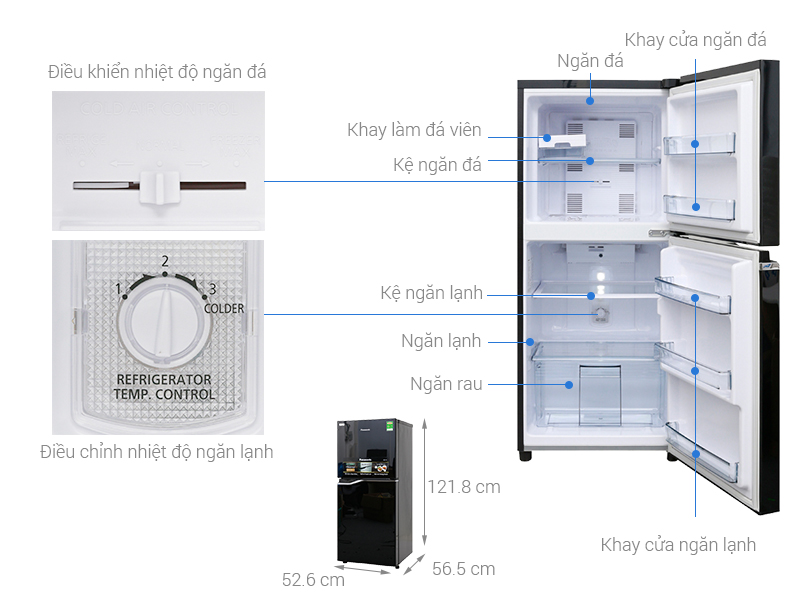 Tủ lạnh Panasonic Inverter 152 lít NR-BA178PKV1