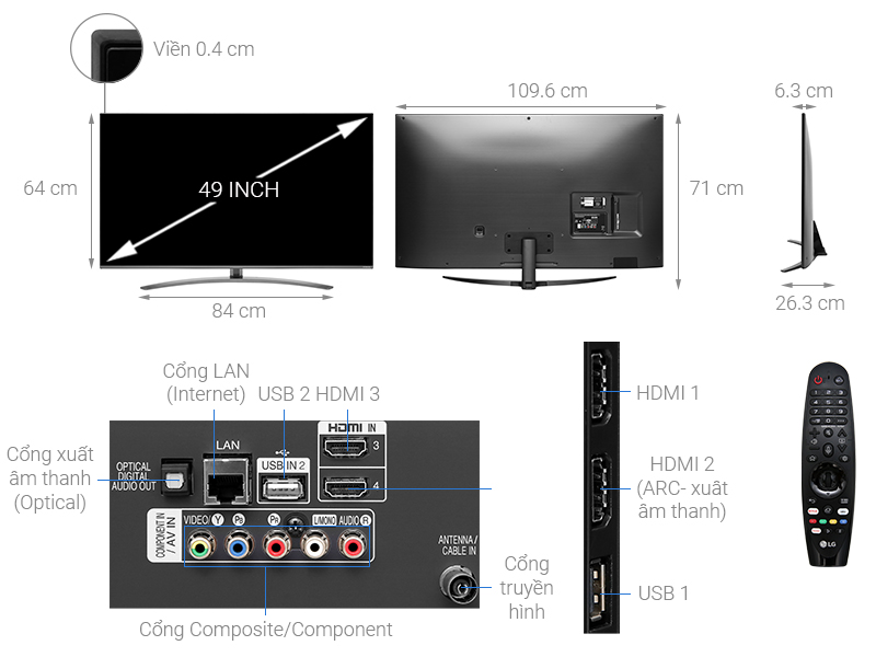 Smart TV LG 49 inch 4K 49SM8100PTA