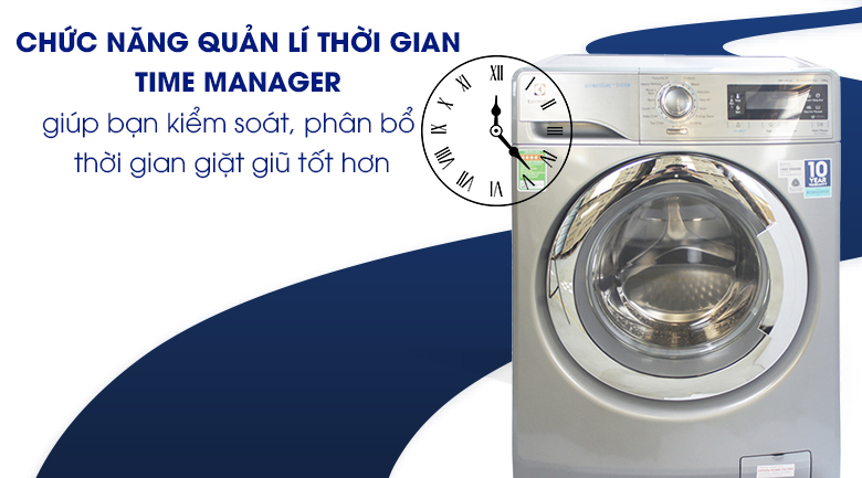 Chức năng quản lí thời gian Time Manager - Máy giặt Electrolux Inverter 10 kg EWF14023S