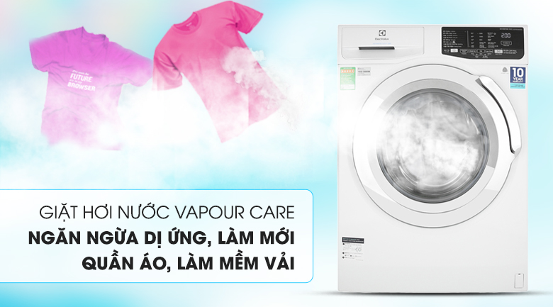 Giặt hơi nước - Máy giặt Electrolux Inverter 9 kg EWF9025BQWA